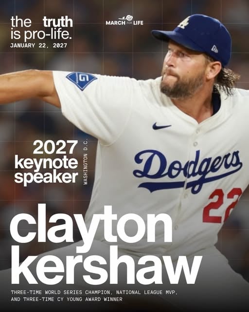 Clayton Kershaw March for Life
