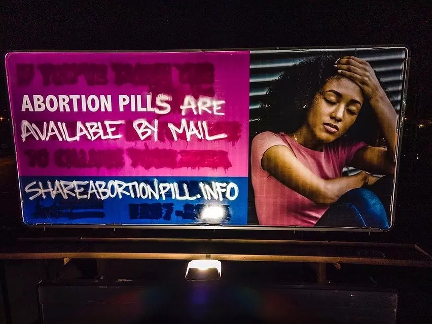 Abortion supporters vandalize pro-life billboard, celebrate defacement online
