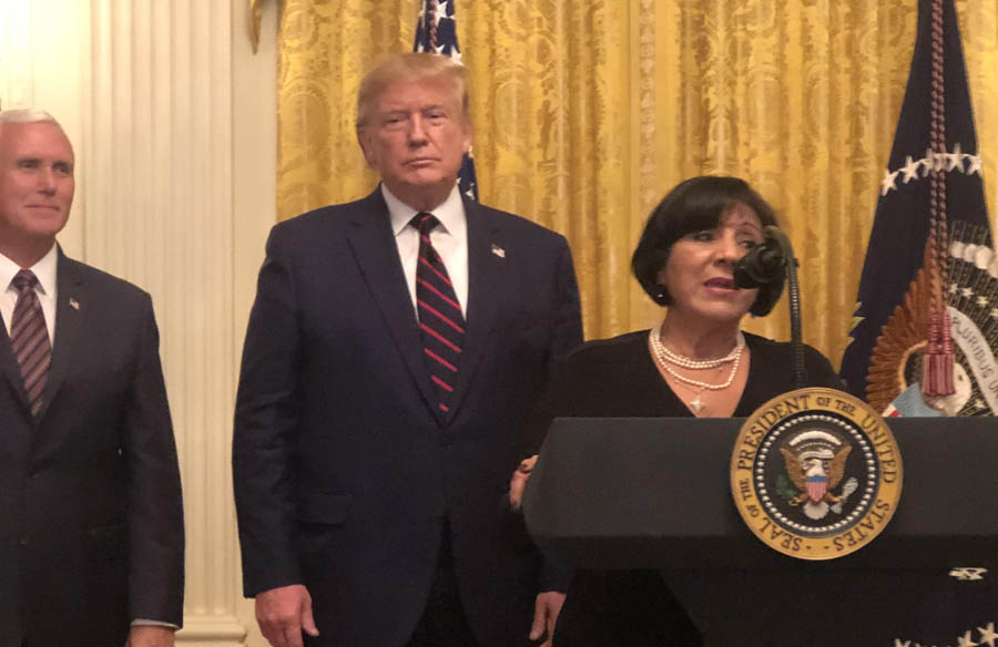 President Praises Pregnancy Center Leader at White House Reception